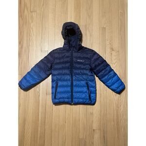 Eddie Bauer Boys Size 8 Blue Hooded Full Zip Jacket